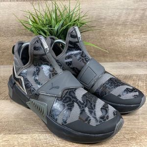 PUMA PROVOKE XT Untamed Black Silver Animal Sneakers 194436-01 Women's Size 8 US